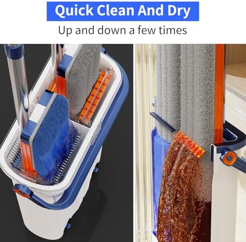 YIWUJB Narrow Mop Bucket with Wringer Set 1