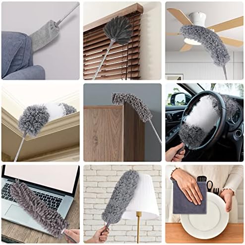 DEEHYO 9PCS Extendable Microfiber Duster Kit