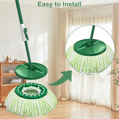 Vosante 4pcs Spin Mop Head Replacement for Libman Tornado