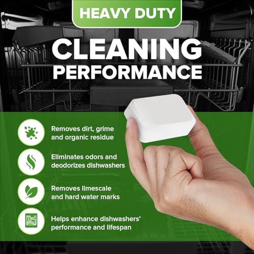 Renuv Heavy Duty Dishwasher Cleaner Tablets 12 Tabs - 1 Yr Supply