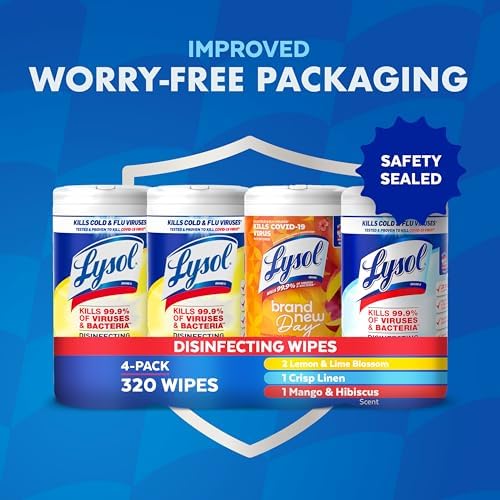 Lysol Disinfecting Wipes 4pk - 80 Count Multi-Surface Bundle