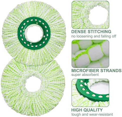Vosante 4pcs Spin Mop Head Replacement for Libman Tornado