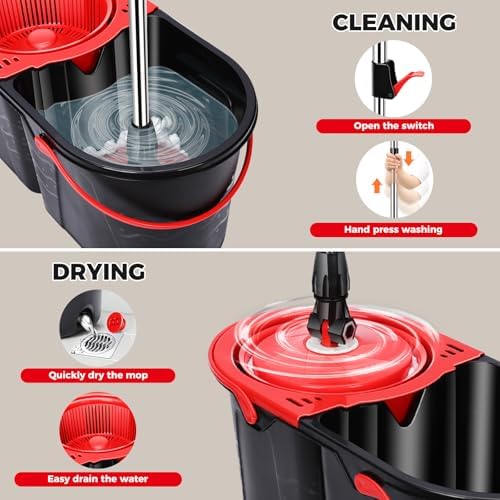 Gadhra Spin Mop and Bucket Set with Wringer 1
