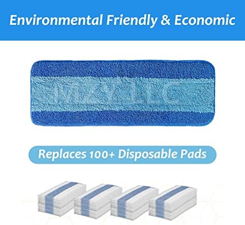 MZY LLC 8 Pack Reusable Microfiber Mop Pads