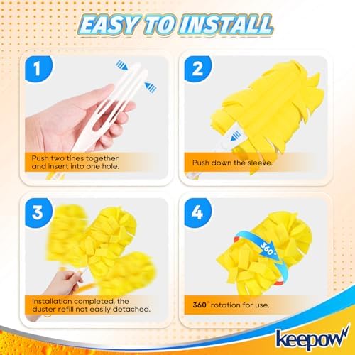 KEEPOW Reusable Duster Refill 4 Pack