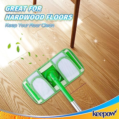 KEEPOW Reusable Mop Pads for Swiffer Sweeper - 5 Pack