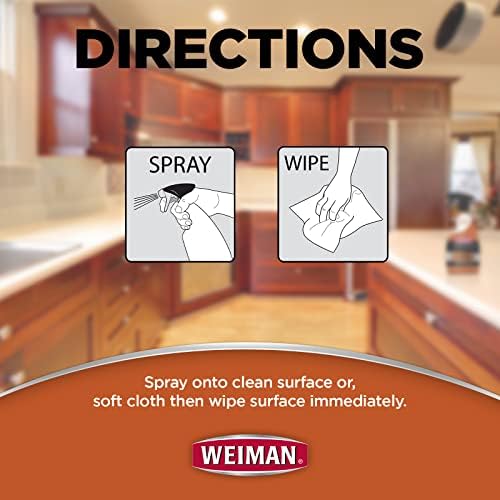 Weiman Cabinet Wood Cleaner 16 oz 2 Pack with Microfiber Towel