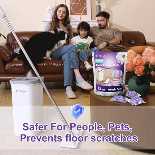 JOYMOOP Mop Bucket Set with 15 Floor Cleaner Pods