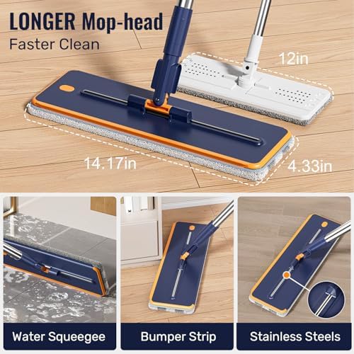 HoMettler 3-Tank Mop and Bucket Set with Wringer