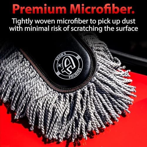Adams Polishes Microfiber Duster - Large Car Duster Kit with Extendable Handle