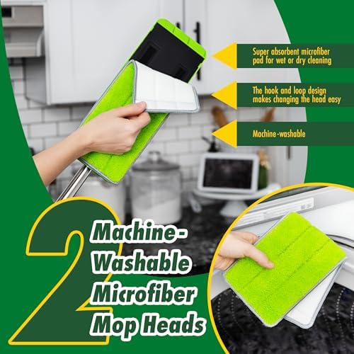 Libman Rinse n Wring Mop Bucket Set with 2 Microfiber Pads
