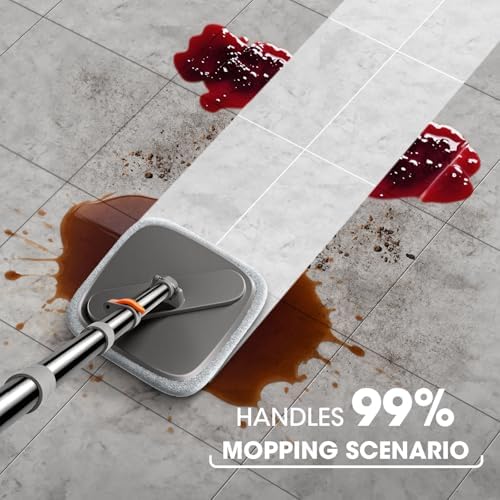 BOMIDI Spin Mop and Bucket Set with Water Separation 1