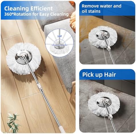 Swiftiron Spin Mop and Bucket Set with Wringer