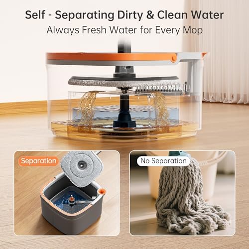 KZKR Spin Mop and Bucket Set with Clean Water System