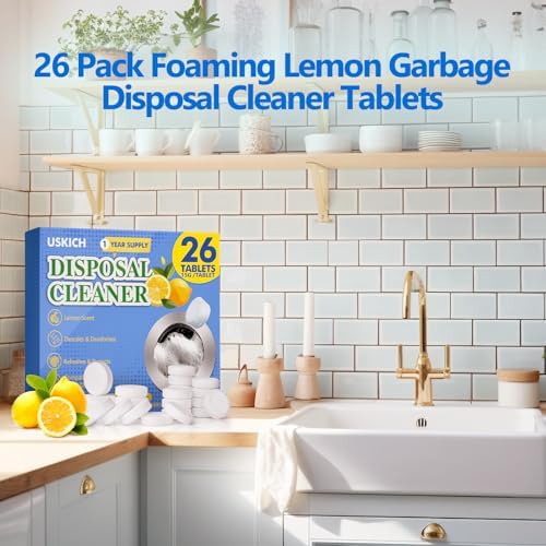 USKICH Garbage Disposal Cleaner Tablets 26Pack