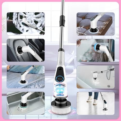 Dovety Electric Spin Scrubber with 8 Brush Heads and 2 Speed Settings
