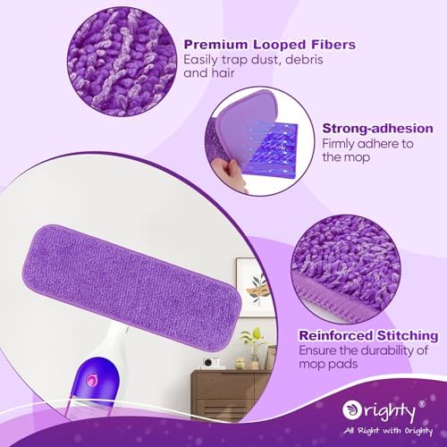 Orighty Reusable Mop Pads 10 Pack for Swiffer PowerMop 1
