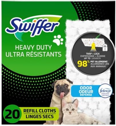 Swiffer 20-Pack Pet Dry Cloth Refills with Febreze Scent