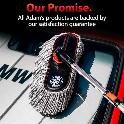 Adams Polishes Microfiber Duster - Large Car Duster Kit with Extendable Handle
