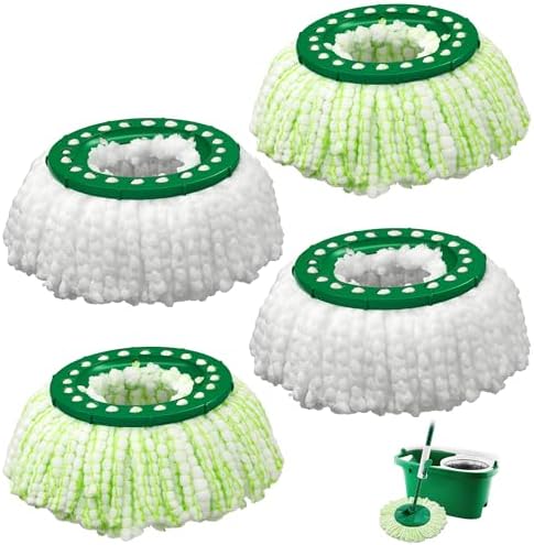 Vosante 4pcs Spin Mop Head Replacement for Libman Tornado