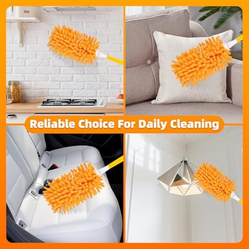 Nicemiya 4 Pack Reusable Duster Refills for Swiffer