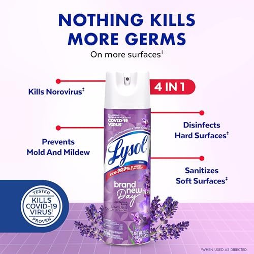 Lysol Disinfectant Spray with Lavender Scent 19 Oz Pack of 2
