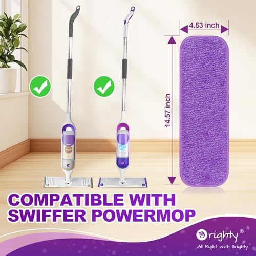Orighty Reusable Mop Pads 10 Pack for Swiffer PowerMop 1