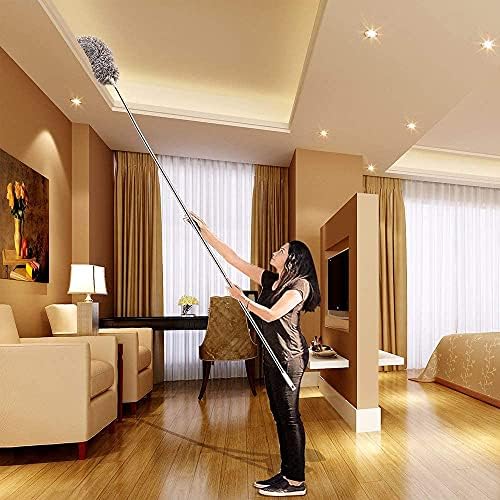 Azun Microfiber Duster with 30-100 Extendable Pole and Bendable Head