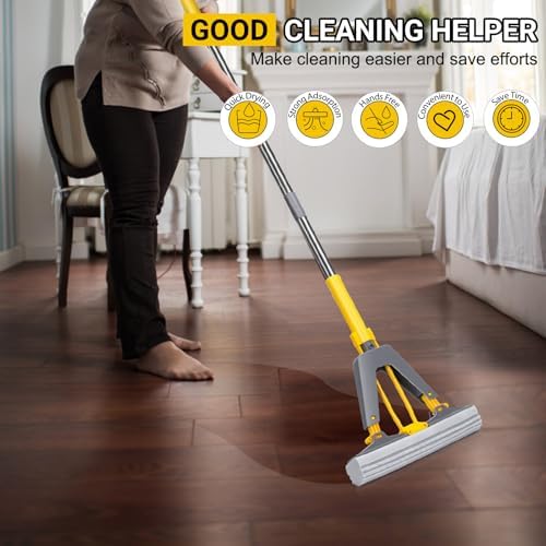 MASTERTOP Sponge Mop with 3 PVA Refills and 51 Handle