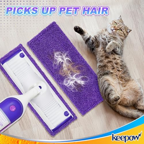 KEEPOW Reusable Power Mop Refill Pads - 6 Pack