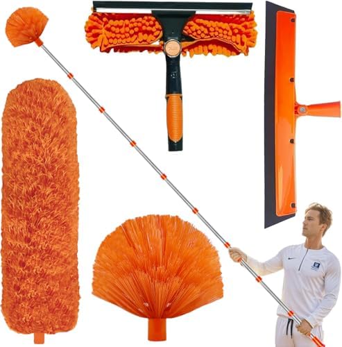 Tonmp 20 Ft High Reach Duster Kit with Spliceable Pole