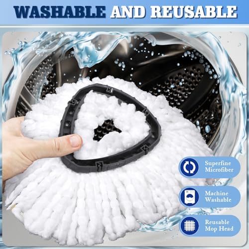 6 Pack Mop Replacement Heads for Oceda RinseClean 1-Tank System