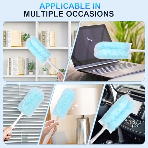 10 PCS Heavy Duty Disposable Dusters with Handle for Blinds and Furniture