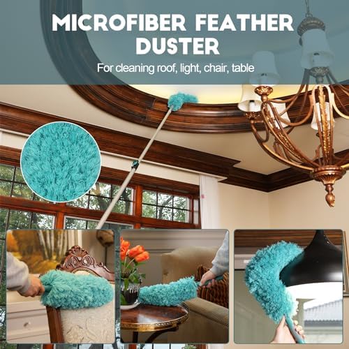 TelesPro 20 Foot High Reach Dusting Kit with Window Squeegee