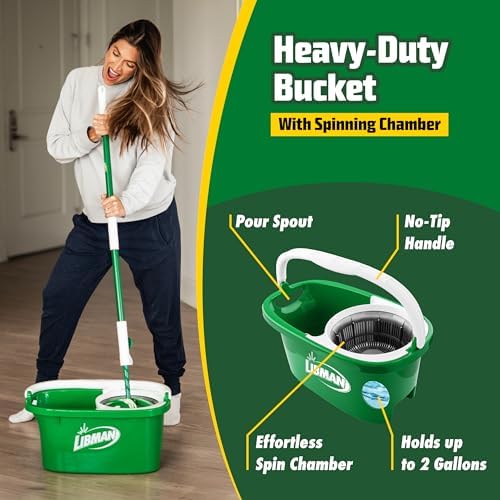 Libman Tornado Spin Mop System with 2 Refill Heads