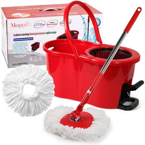 TAKTICK Foot Pressure Spin Mop with 7L Bucket and 3 Refills