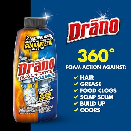 Drano Dual-Force Foamer Clog Remover 17 oz Pack of 5
