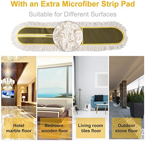 36 Heavy Duty Dust Mop with Long Handle for Commercial Cleaning