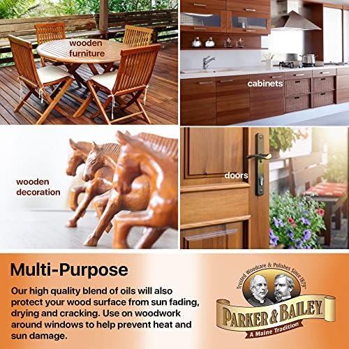 Parker Bailey Orange Oil Polish - 16oz Natural Wood Cleaner Furniture Polish