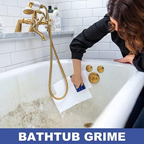 LIOUXUE Handled Bath Scrubber with 3 Replaceable Pads 1
