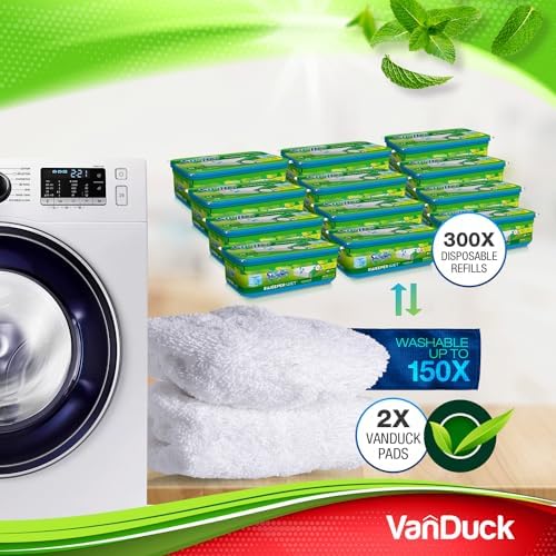 VanDuck Reusable Cotton Mop Pads 2-Pack for Swiffer Sweeper