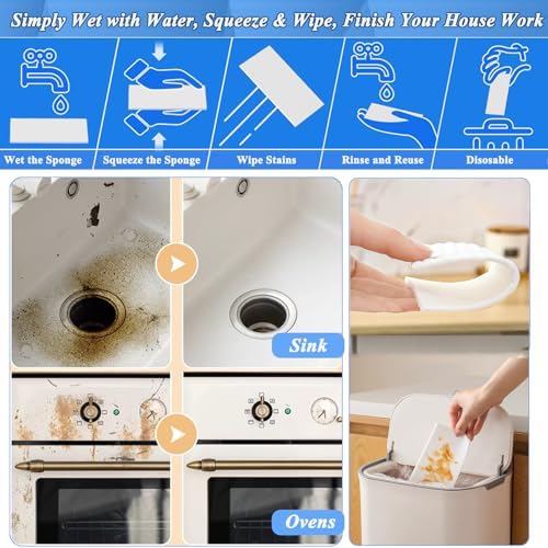 YeahWhee Magic Sponge Eraser Sheets 52Pcs