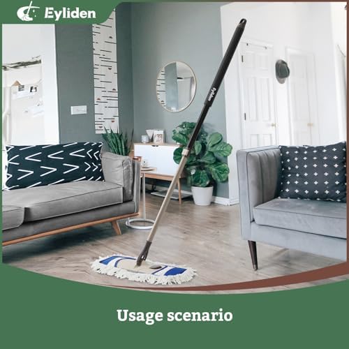 Eyliden Dust Mop with Reusable Pads - Wet Dry for Hardwood Tile Laminate