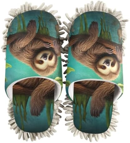 FLildon Microfiber Cleaning Slippers for Men Women Size L
