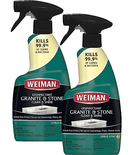 Weiman Disinfectant for Stone Surfaces - 12 fl oz 2 Pack