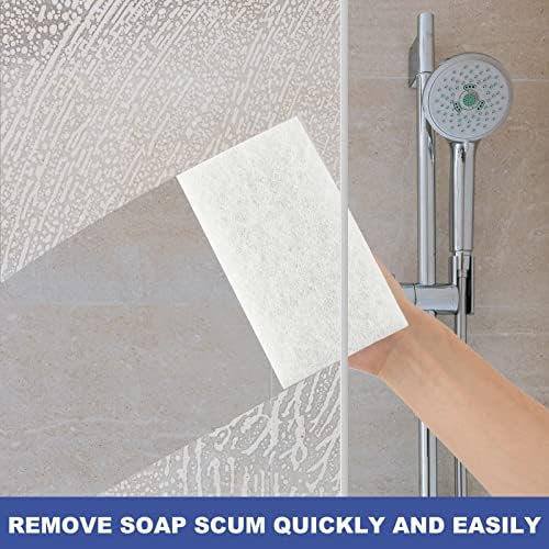 LIOUXUE Handled Bath Scrubber with 3 Replaceable Pads 1