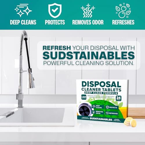 Sudstainables Garbage Disposal Cleaner Tablets 24-Pack - Fresh Odor-Free