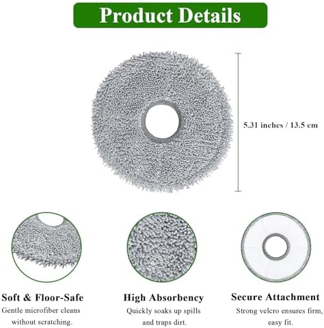 10 Pack Microfiber Mop Pads for Dreame Vacuums 1