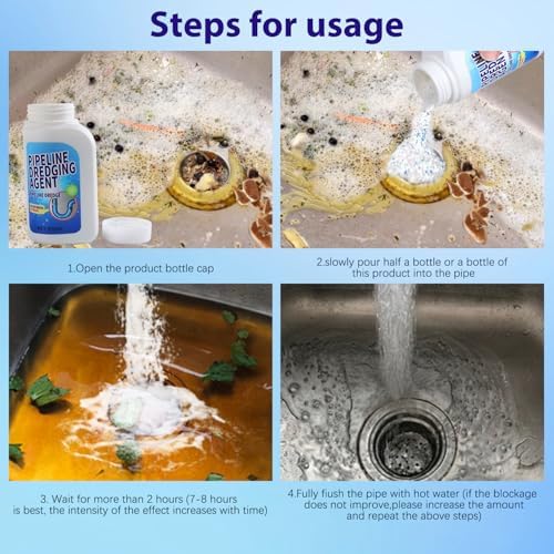 TOFEY Powerful Pipe Dredging Agent for Kitchen and Toilet