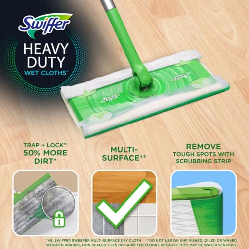 Swiffer SweeperWet Heavy Duty Mop Pad Refill 10 Count